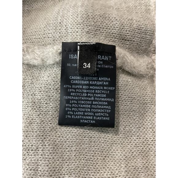 Isabel Marant 'Amina' Grey Mohair Jacket Size EU 34 / US 2 - Picture 5 of 6